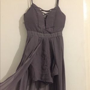 Long dress under romper